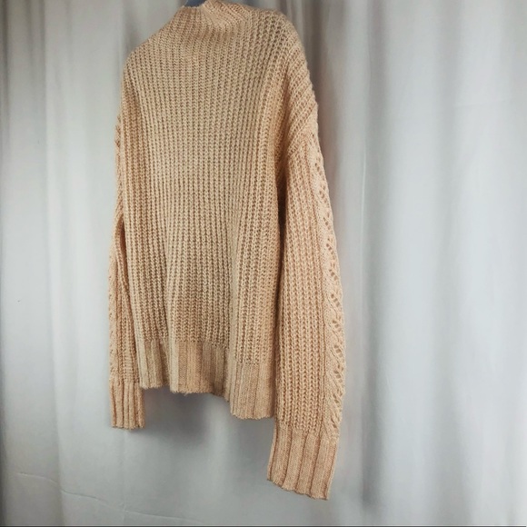 LC Lauren Conrad loose weave funnel neck pullover sweater S - Picture 5 of 14